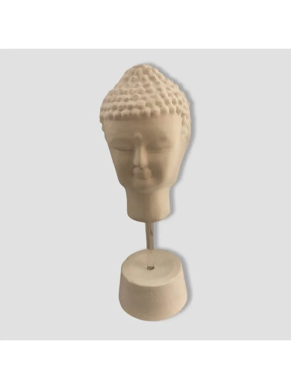 Buddha Head Statue White Ceramic Home Decor